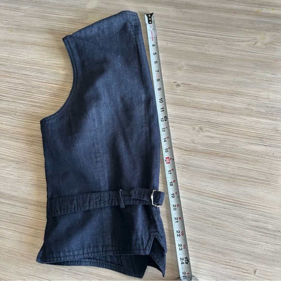 Lardini // Men’s Linen Navy Vest made in Italy size 48 - Picture 13 of 13